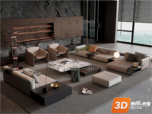 Sofa Minotti Skp Files 
